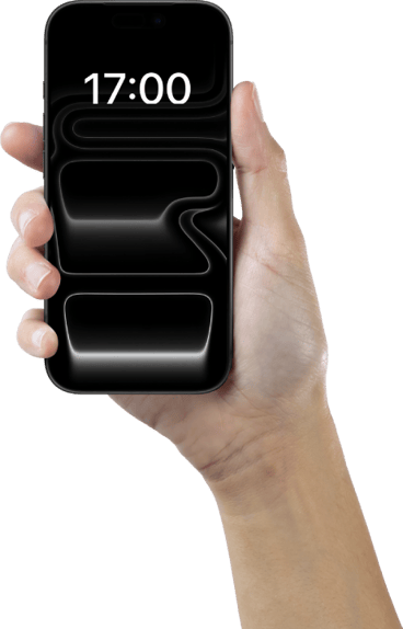 Remotely managed iPhone held in hand
